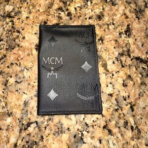 MCM Black Logo Card Wallet Vintage Never Used